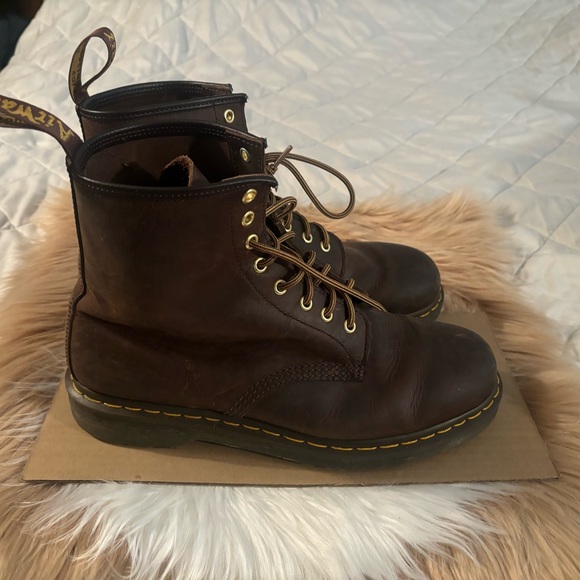 Dr. Martens Brown Leather Boots - Picture 4 of 6